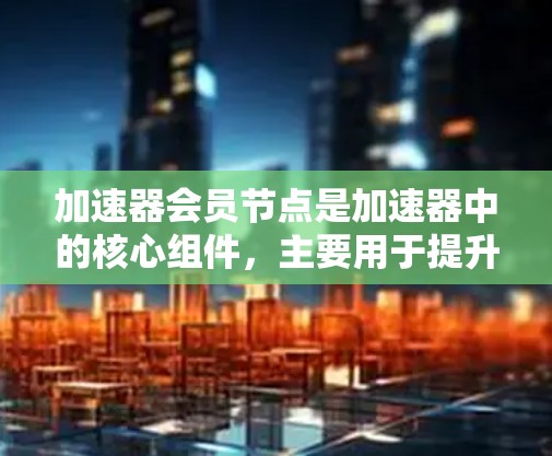 加速器会员节点是加速器中的核心组件，主要用于提升计算应用的性能。以下是对加速器会员节点的详细说明