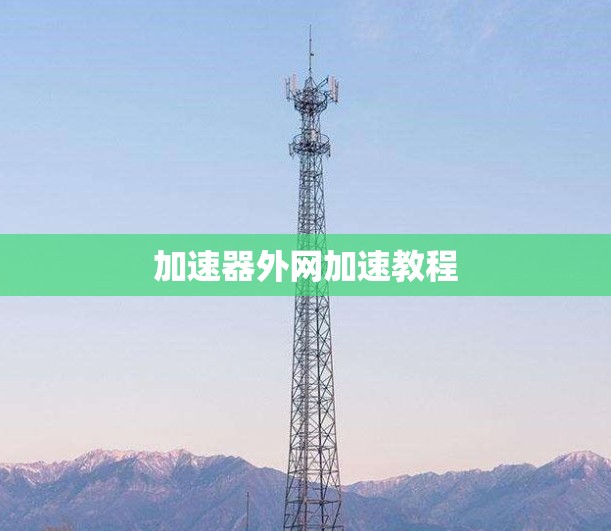 加速器外网加速教程